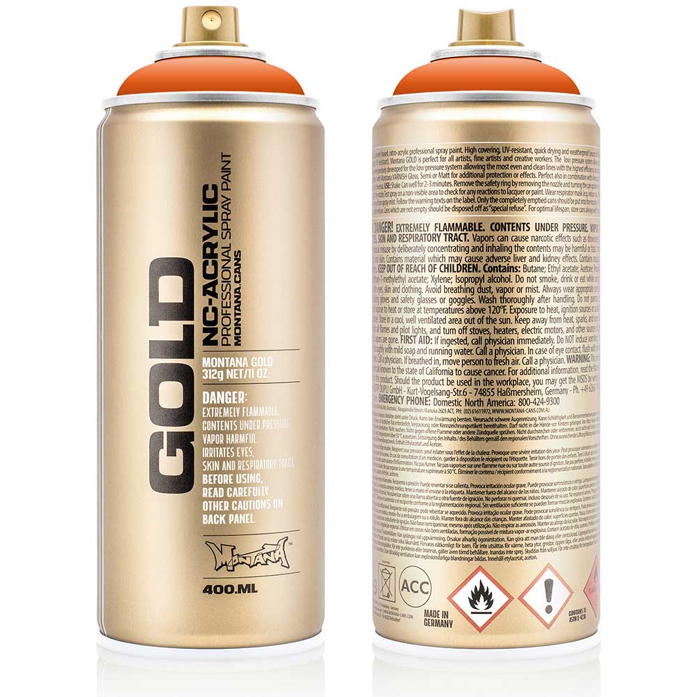 Montana Gold Akrilik Sprey Boya 400ml Shock Orange S2010