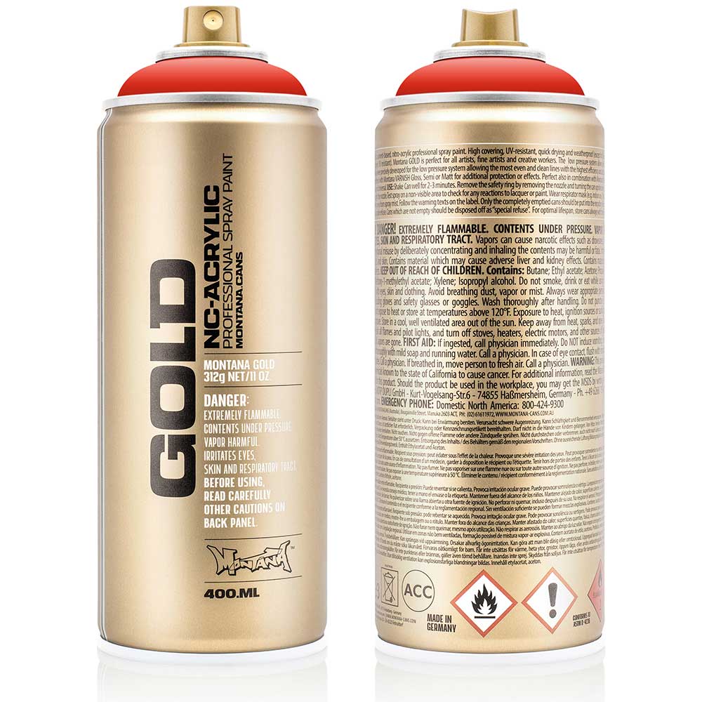 Montana Gold Akrilik Sprey Boya 400ml Shock Orange Dark S2020