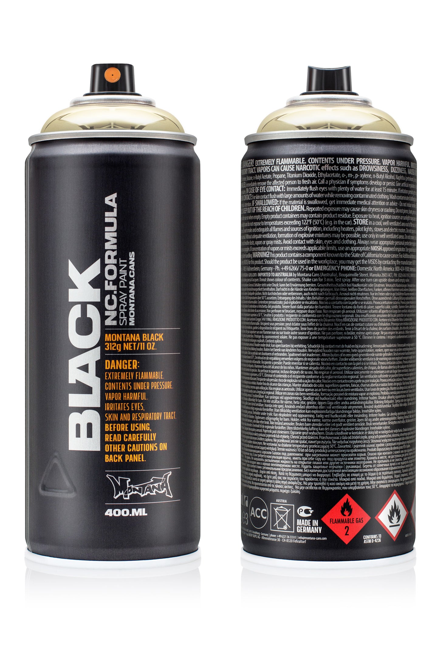 Montana Black Sprey Boya 400ml Goldchrome BLK GOLDCH.