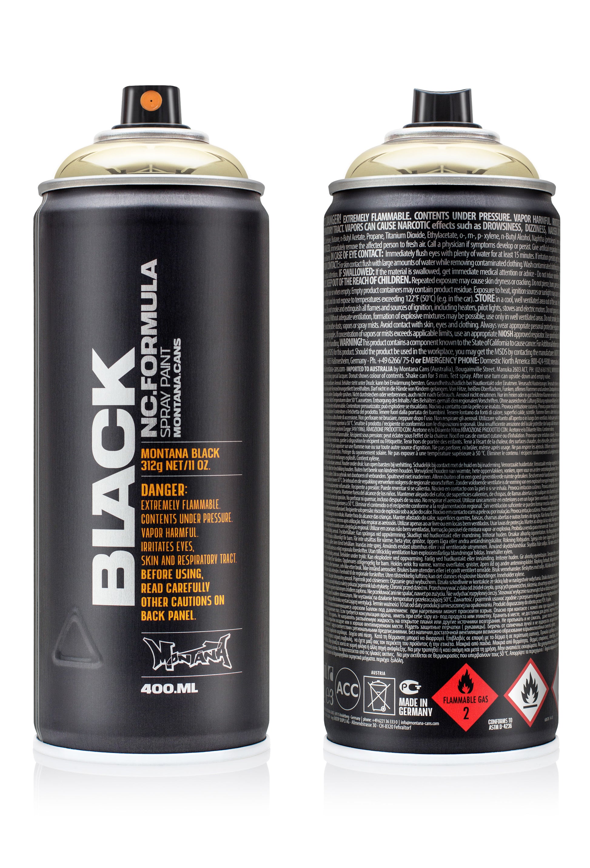 Montana Black Sprey Boya 400ml Goldchrome BLK GOLDCH.
