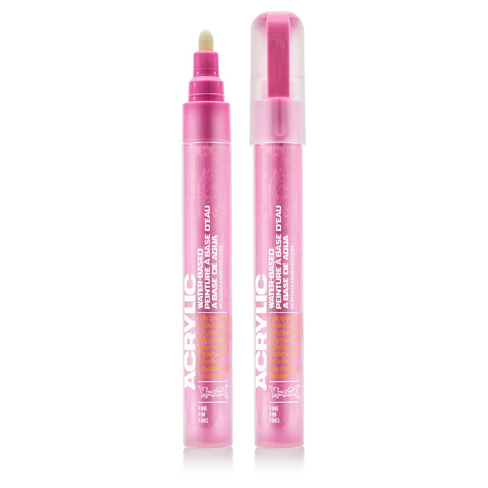 Montana Akrilik Markör İnce Uç 2mm Shock Pink Light S4000