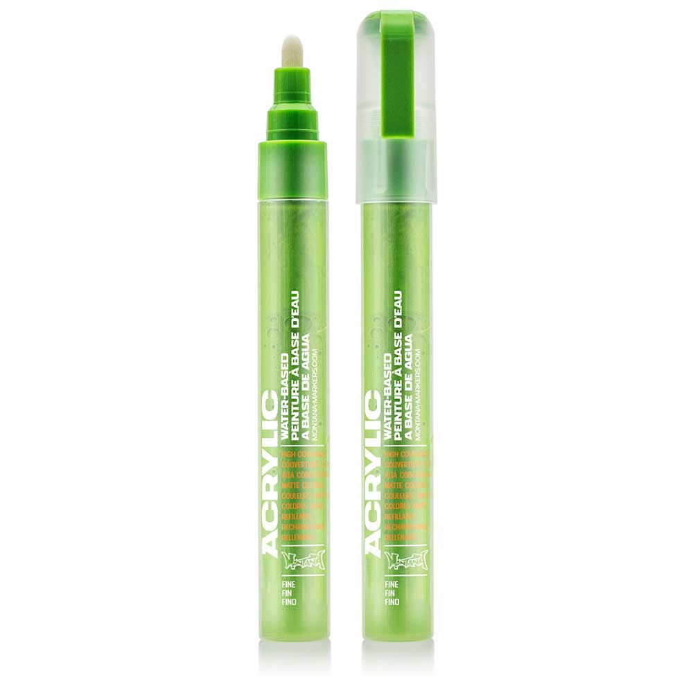 Montana Akrilik Markör İnce Uç 2mm Shock Green Light S6000