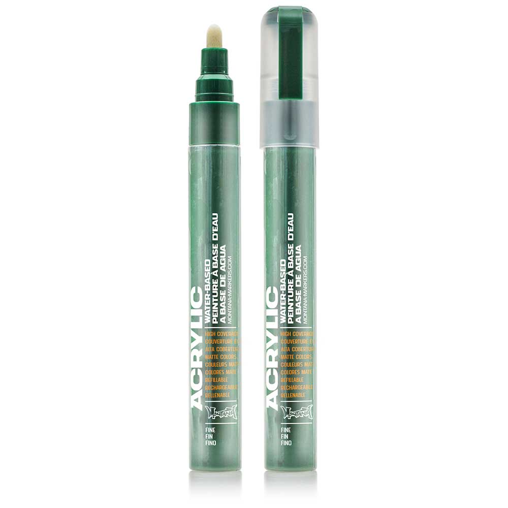 Montana Akrilik Markör İnce Uç 2mm Shock Green Dark S6020
