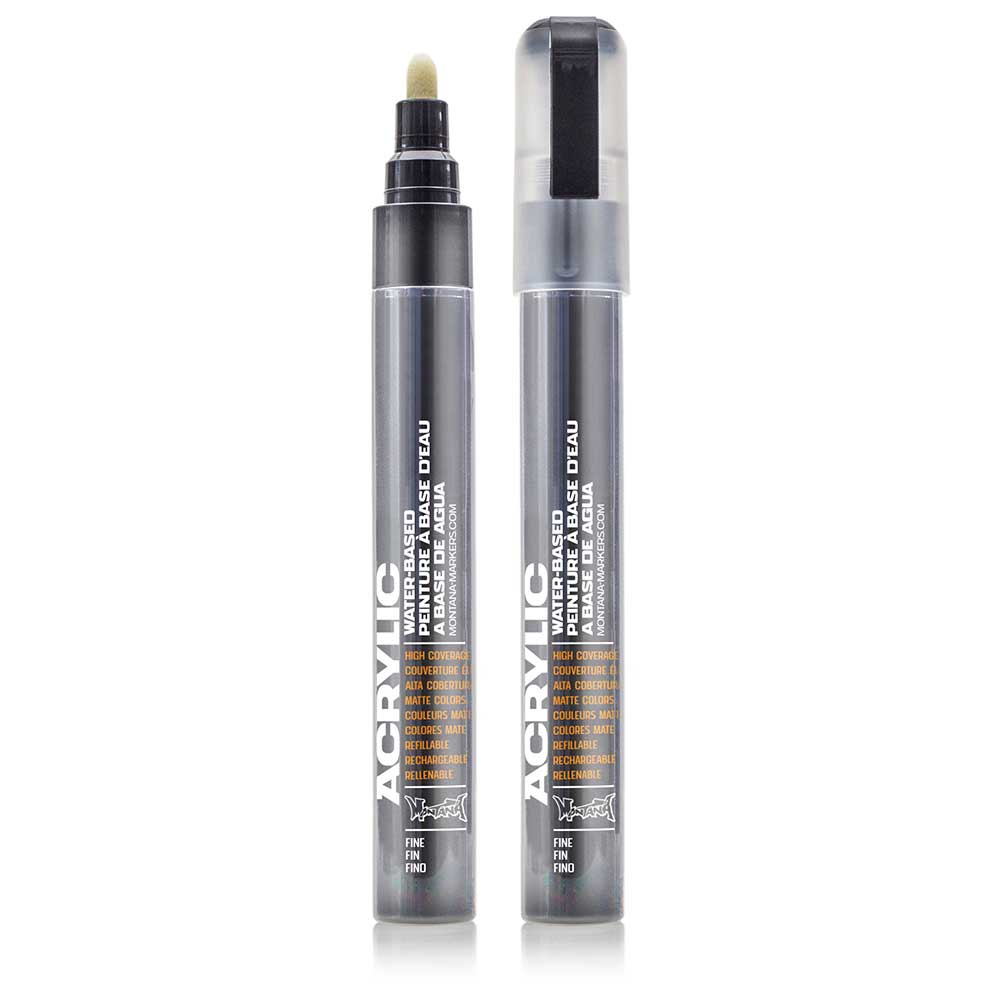 Montana Akrilik Markör İnce Uç 2mm Shock Black S9000
