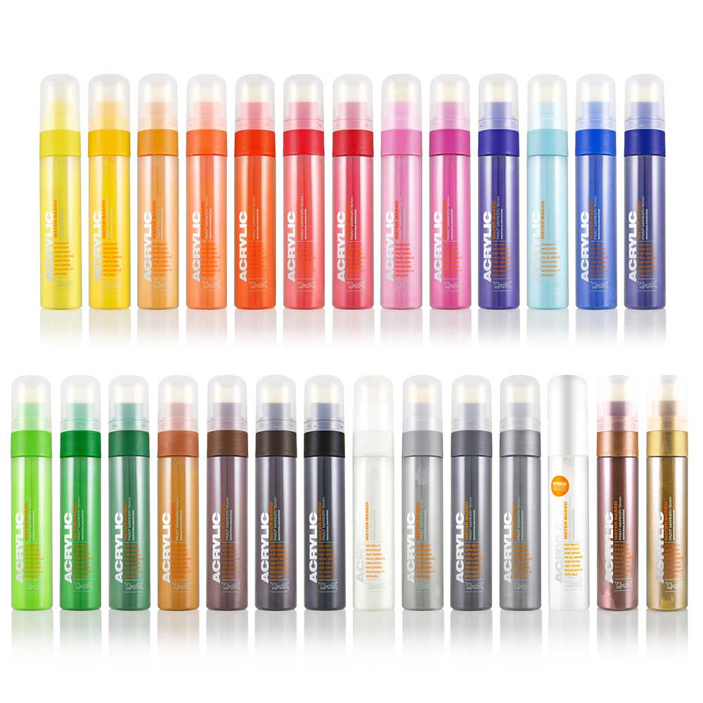 Montana Akrilik Markör Standart Uç 15mm Silver Matt M1100