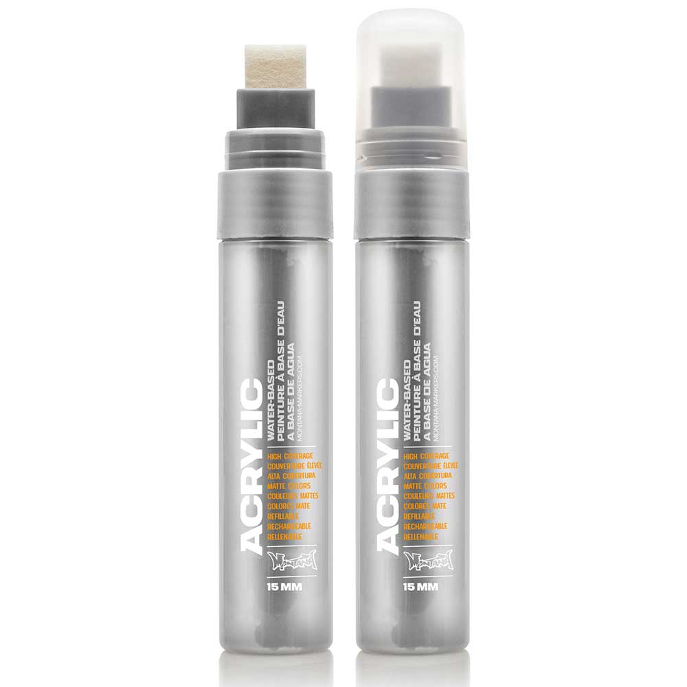 Montana Akrilik Markör Standart Uç 15mm Silver Matt M1100