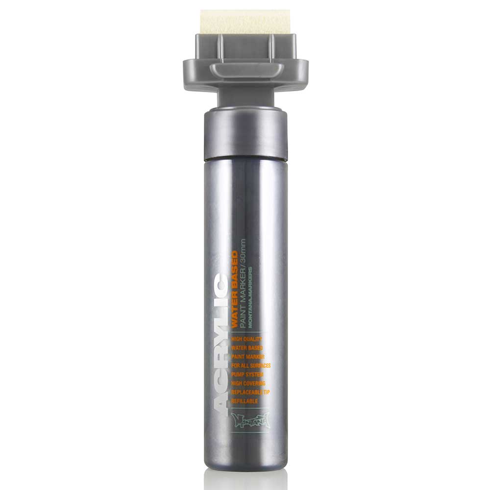 Montana Akrilik Markör Geniş Uç 30mm Silver Matt M1100