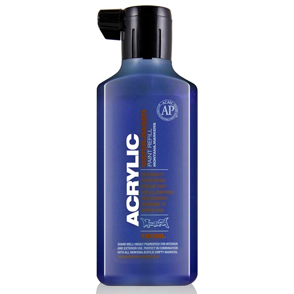 Montana Acrylic Refill 180ml Shock Blue Dark S5020 Akrilik Boya Mürekkebi