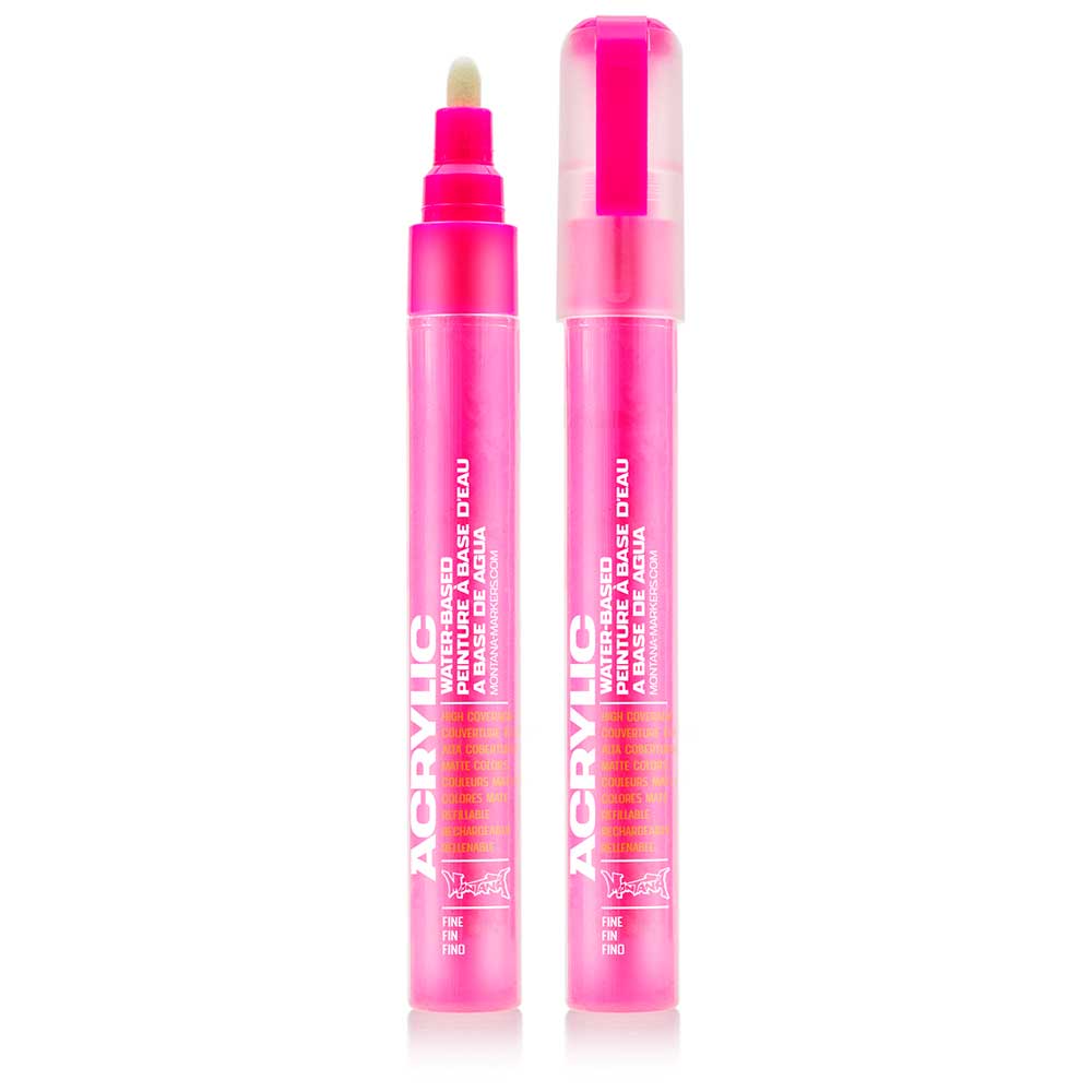 Montana Akrilik Markör İnce Uç 2mm Gleaming Pink (Fluo) F4000