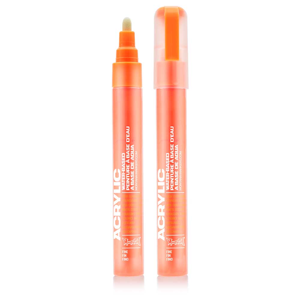 Montana Akrilik Markör İnce Uç 2mm Power Orange (Fluo) F2000