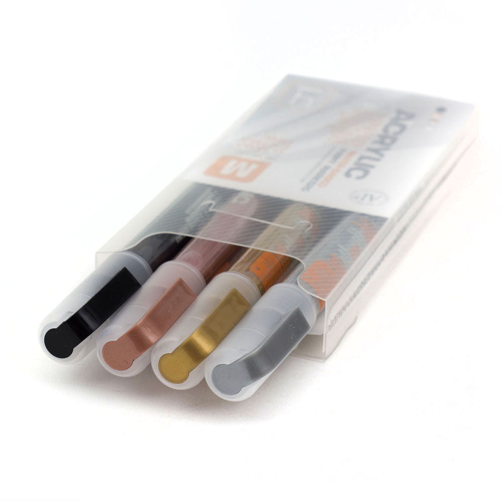Montana Akrilik Markör Extra İnce Uç 0.7mm Set Metalik (4 renk)