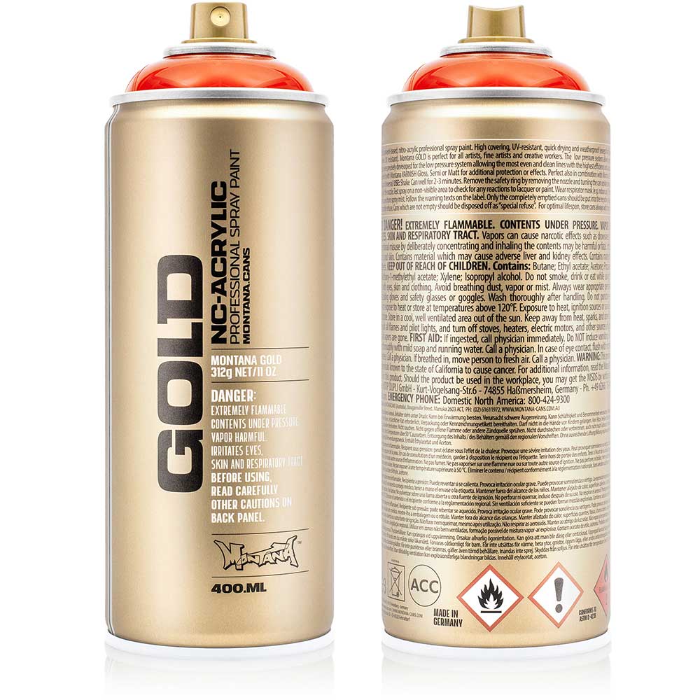 Montana Gold Akrilik Sprey Boya 400ml Transparent Red Orange T2090