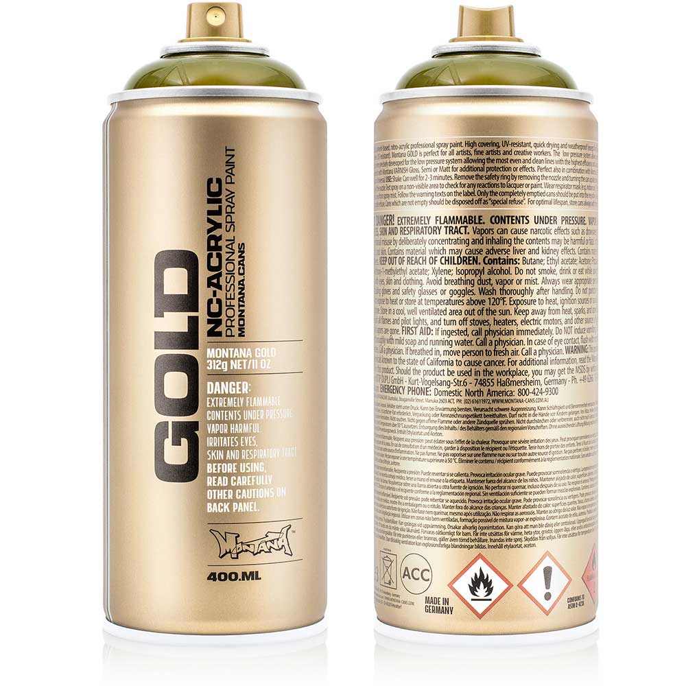 Montana Gold Akrilik Sprey Boya 400ml Transparent Olive Green T6340