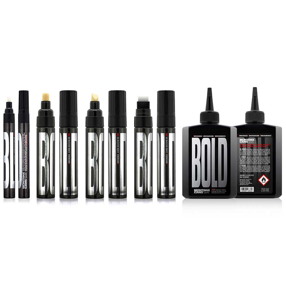 Montana Bold Ultra-Siyah Mürekkepli Permanent Markör Yuvarlak Uç:8mm