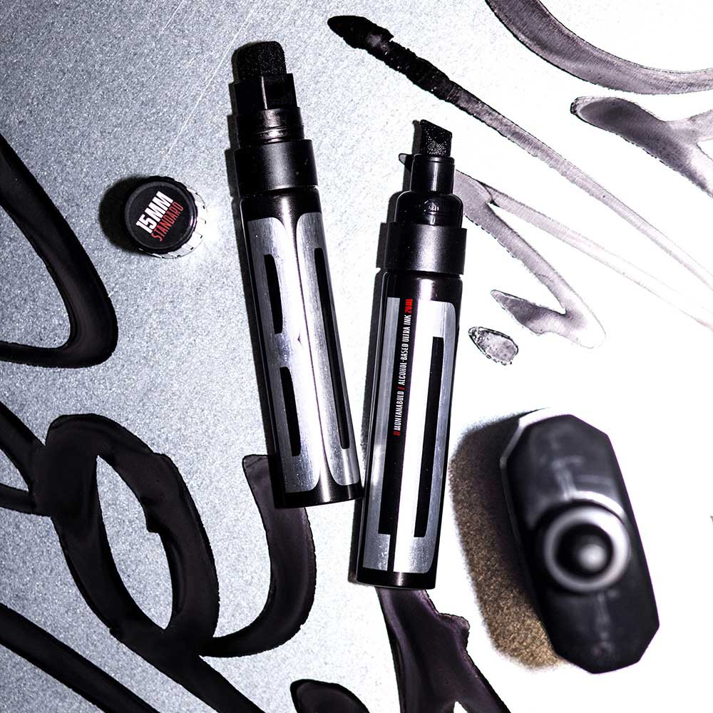 Montana Bold Ultra-Siyah Mürekkepli Permanent Markör Kesik Uç:10mm