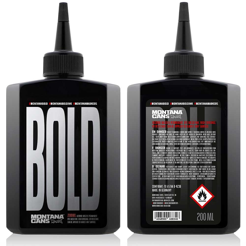 Montana Bold Permanent Markör Yedek Mürekkep 200ml Deep Black