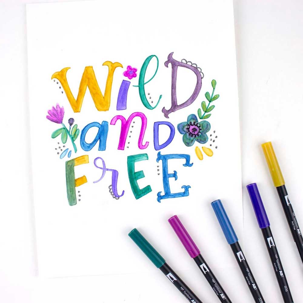 Tombow AB-T Dual Brush Pen Bohemian (Bohem Renkler) 10'lu Set