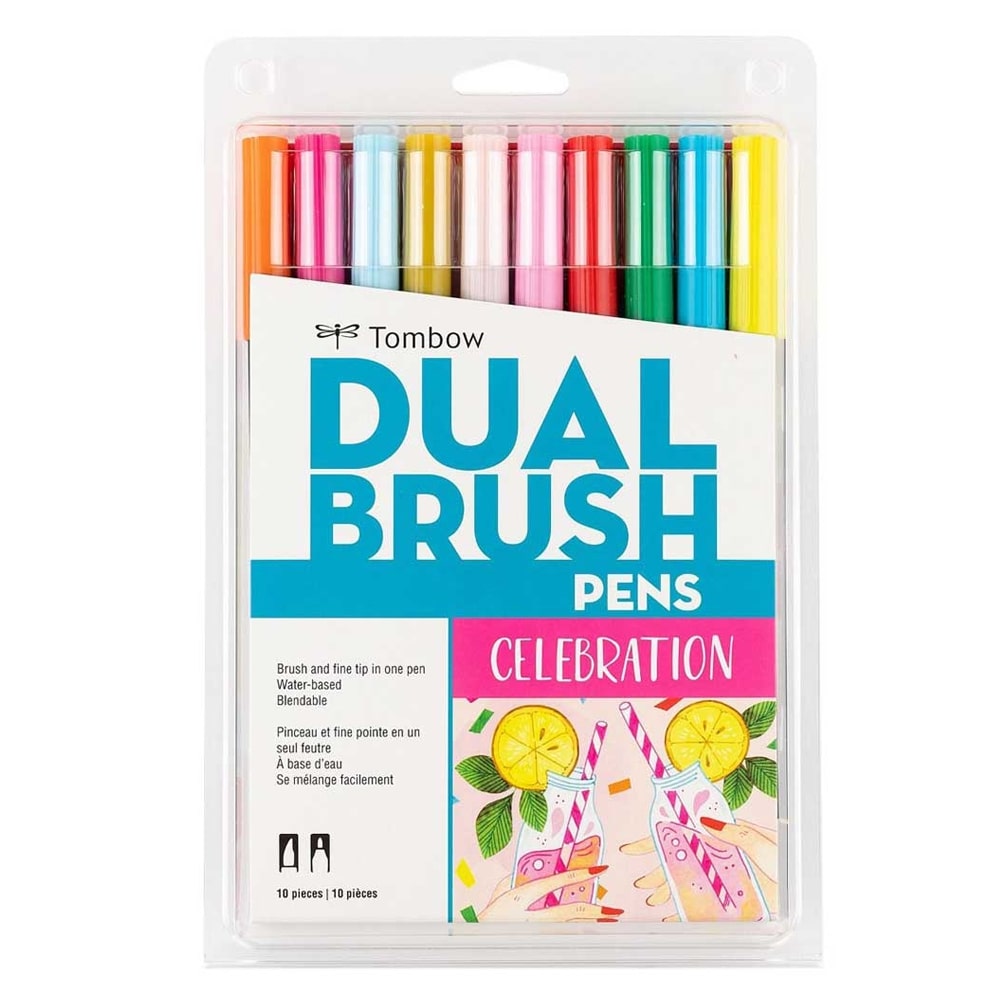 Tombow AB-T Dual Brush Pen Celebration (Kutlama Renkleri) 10'lu Set