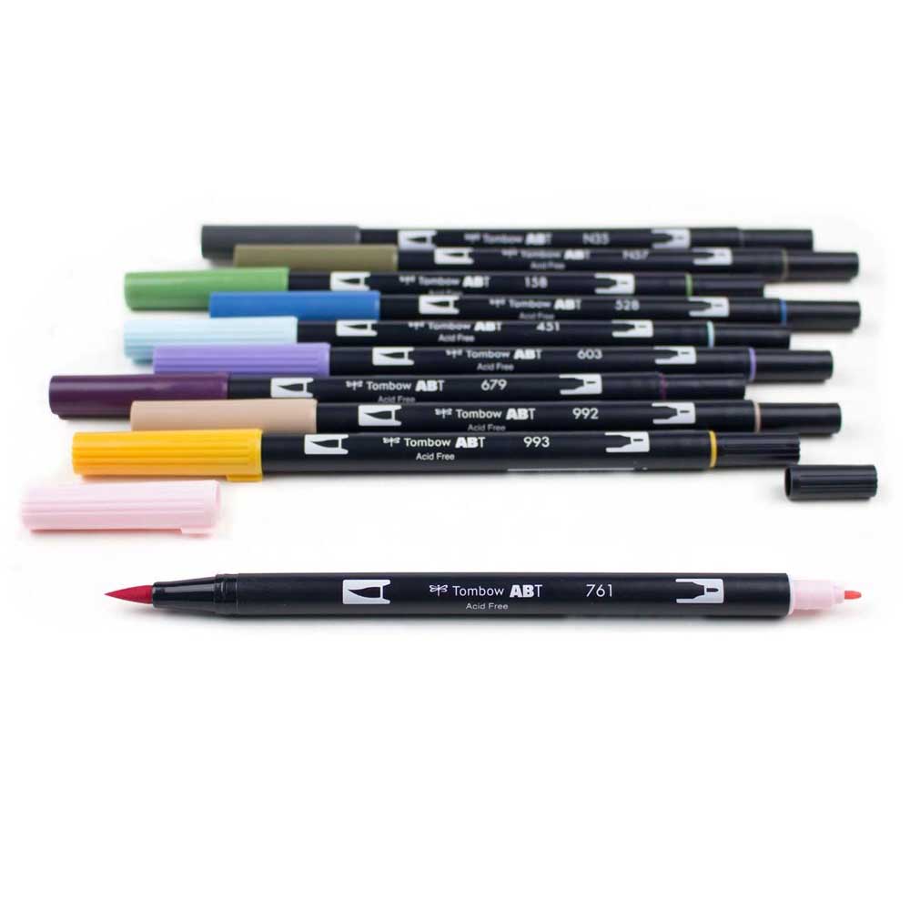 Tombow AB-T Dual Brush Pen Desert Flora (Çöl Çiçeği Renkler) 10'lu Set