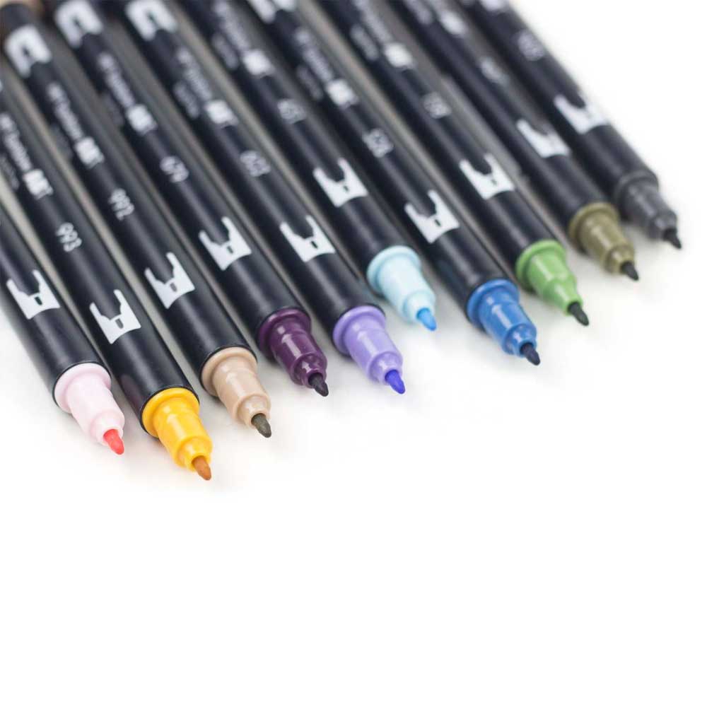 Tombow AB-T Dual Brush Pen Desert Flora (Çöl Çiçeği Renkler) 10'lu Set