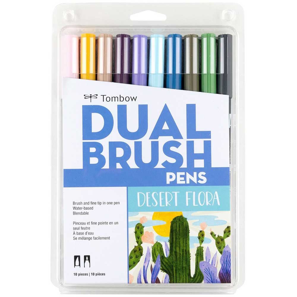 Tombow AB-T Dual Brush Pen Desert Flora (Çöl Çiçeği Renkler) 10'lu Set