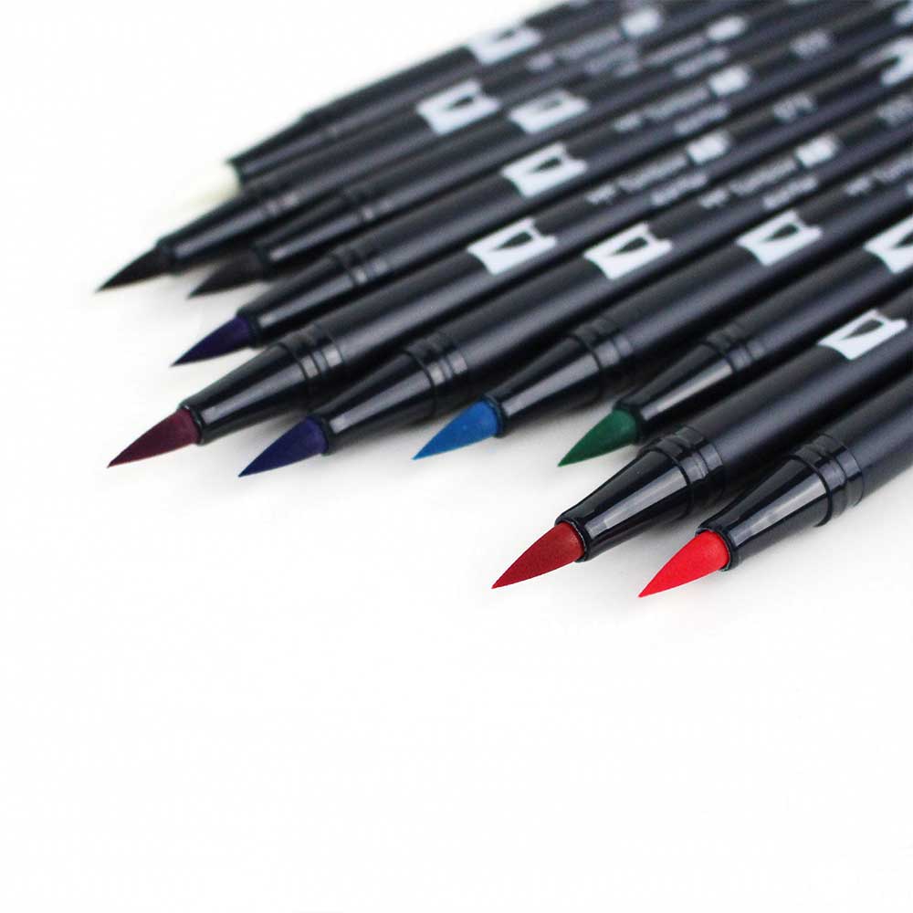 Tombow AB-T Dual Brush Pen Galaxy (Galaksi Renkleri) 10'lu Set