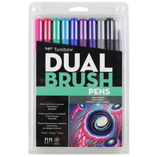 Tombow AB-T Dual Brush Pen Galaxy (Galaksi Renkleri) 10'lu Set