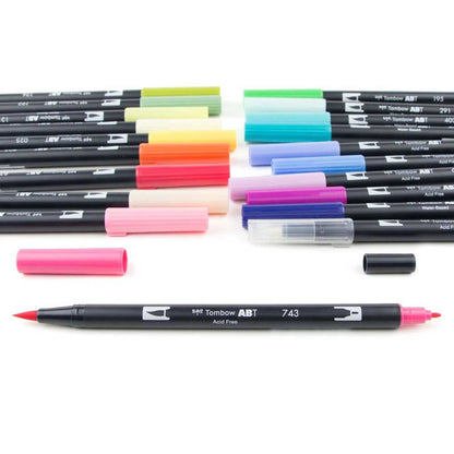 Tombow AB-T Dual Brush Pen Floral (Çiçek Renkleri) 20'li Set