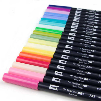 Tombow AB-T Dual Brush Pen Floral (Çiçek Renkleri) 20'li Set
