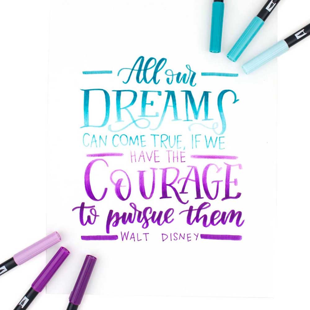 Tombow AB-T Dual Brush Pen Perfect Blends (Mükemmel Karışım Renkler) 20'li Set