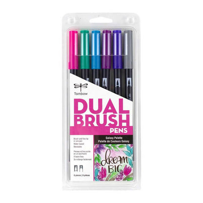Tombow AB-T Dual Brush Pen Galaxy (Galaksi Renkler) 6'lı Set