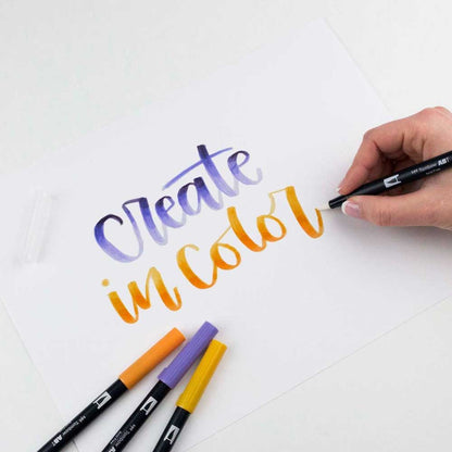 Tombow AB-T Dual Brush Pen Primary (Ana Renkler) 6'lı Set