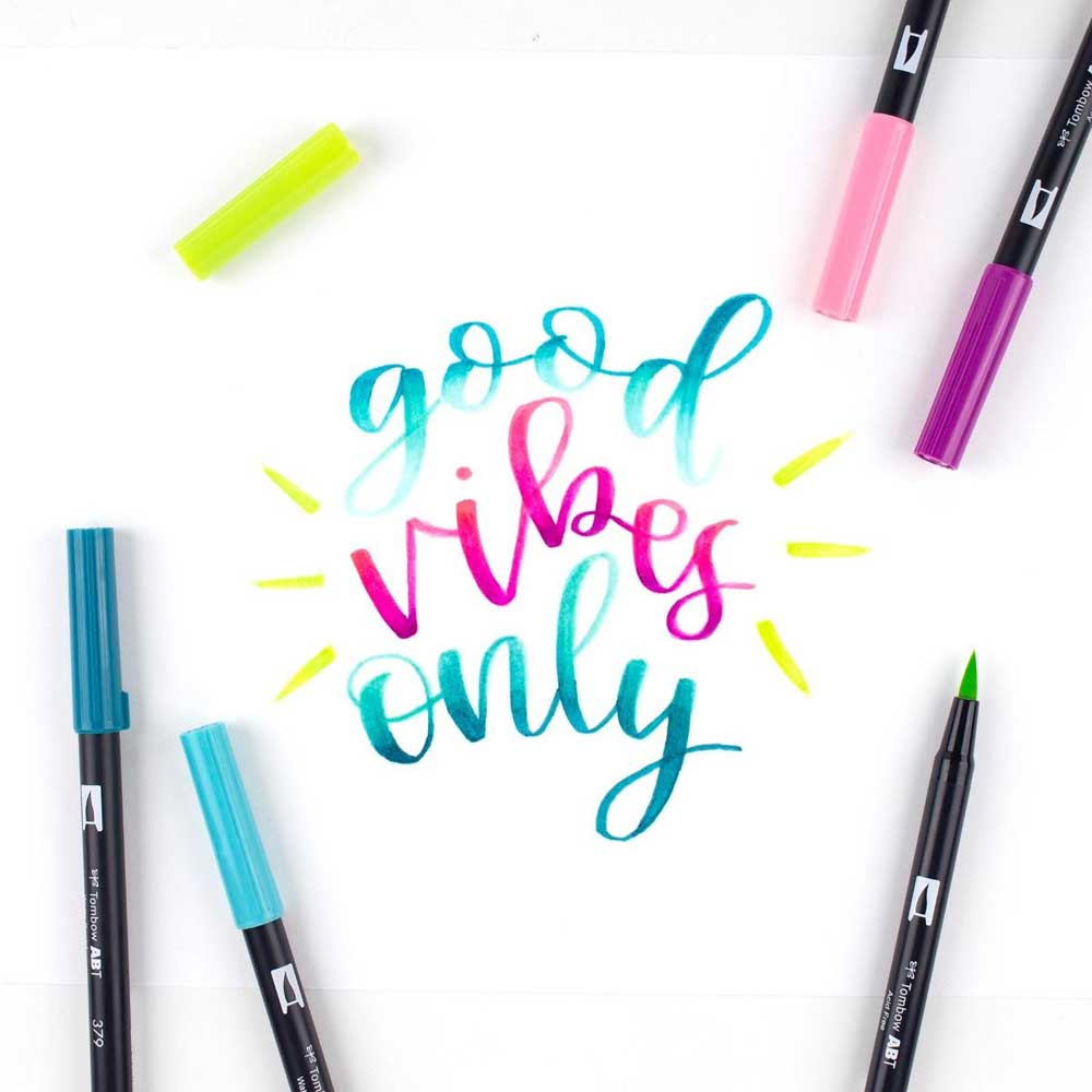 Tombow AB-T Dual Brush Pen Tropical (Tropikal Renkler) 6'lı Set