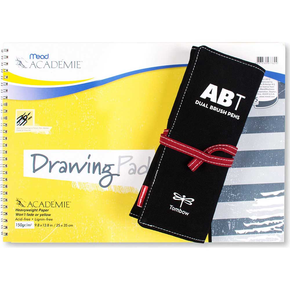 Tombow AB-T Dual Brush Pen Modern Kaligrafi Bloknotlu Set