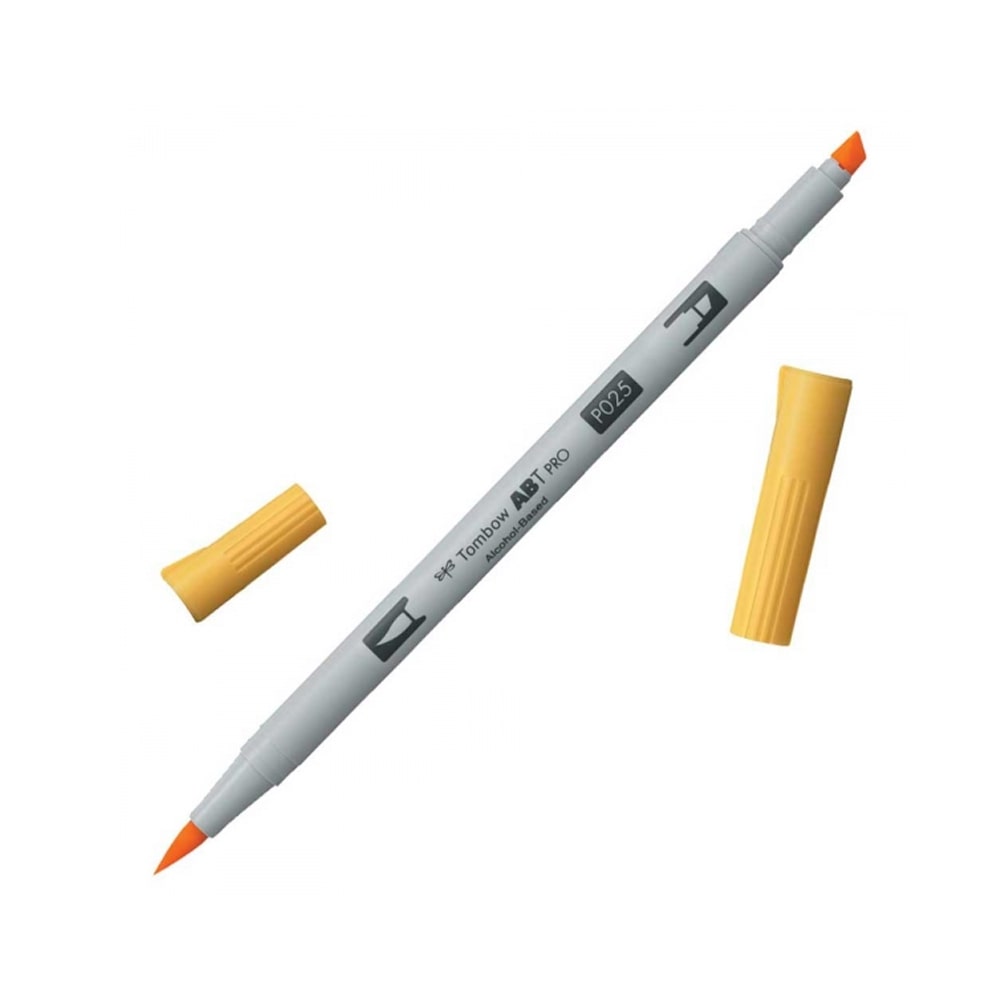 Tombow AB-T PRO Dual Brush Pen Grafik Kalemi Light Orange 025