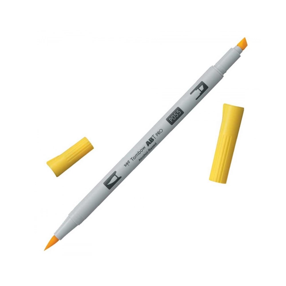 Tombow AB-T PRO Dual Brush Pen Grafik Kalemi Process Yellow 055