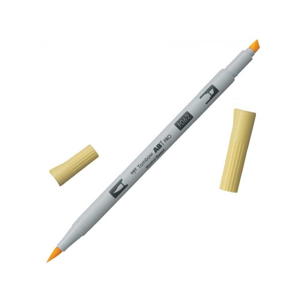 Tombow AB-T PRO Dual Brush Pen Grafik Kalemi Pale Yellow 062