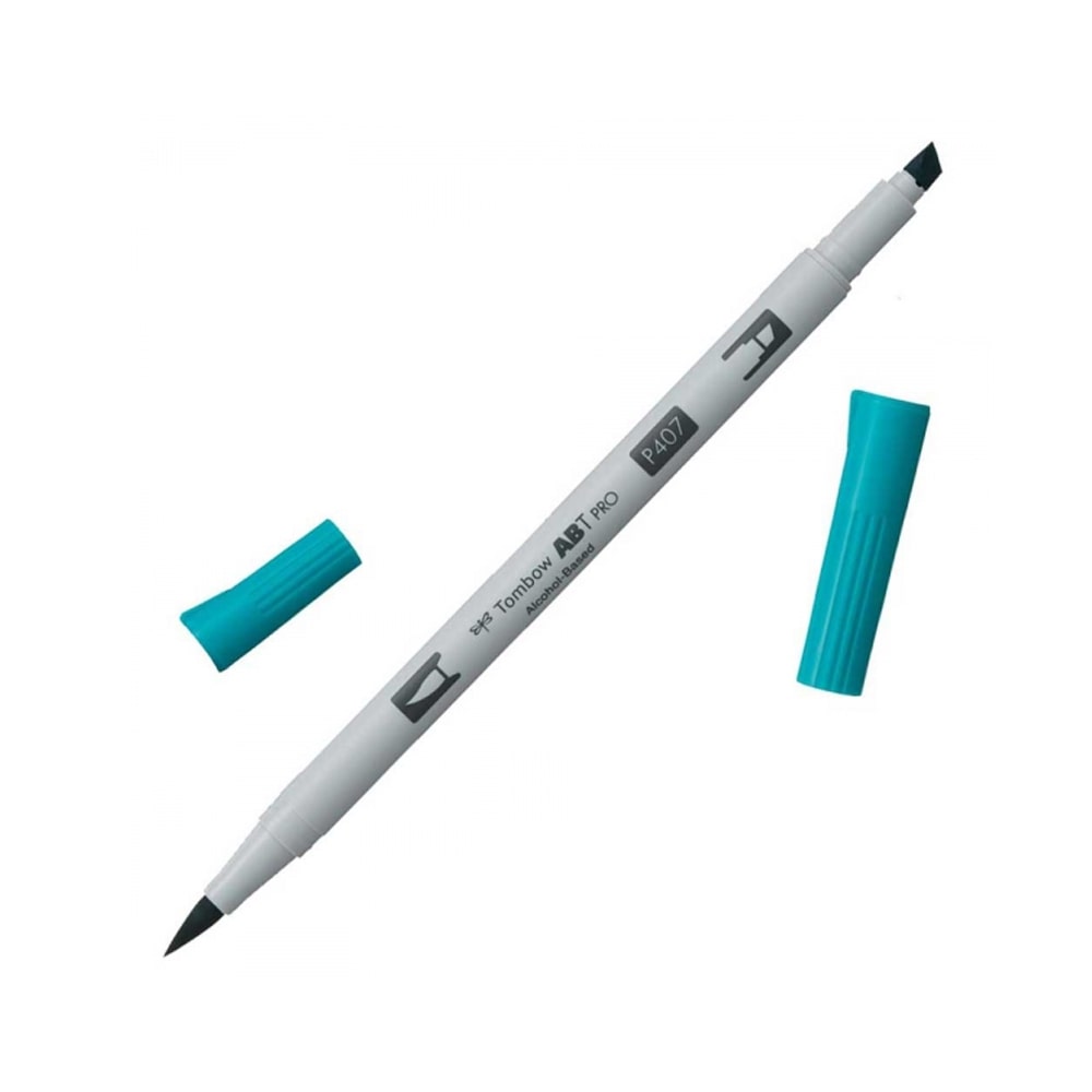 Tombow AB-T PRO Dual Brush Pen Grafik Kalemi Tiki Teal 407
