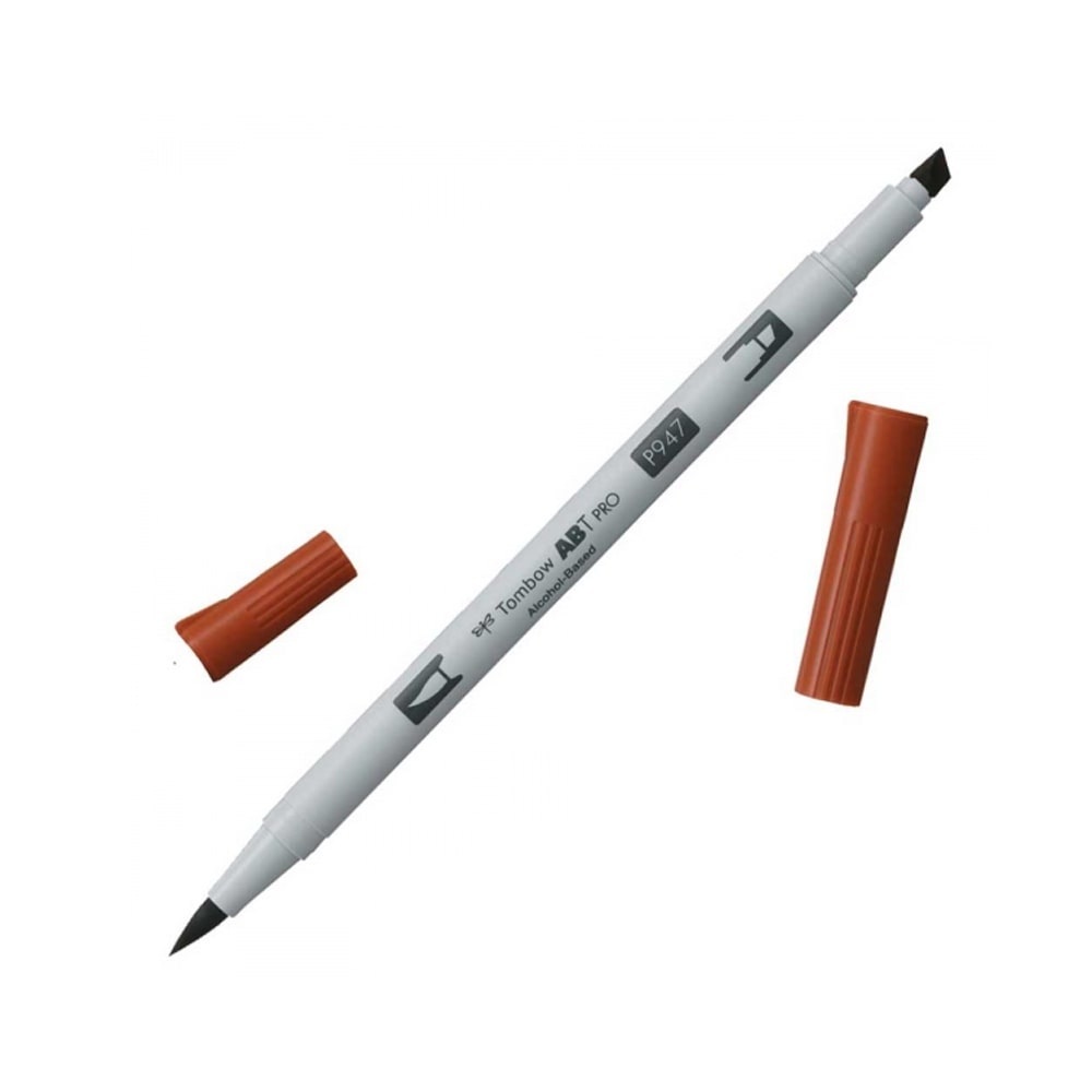 Tombow AB-T PRO Dual Brush Pen Grafik Kalemi Burnt Sienna 947