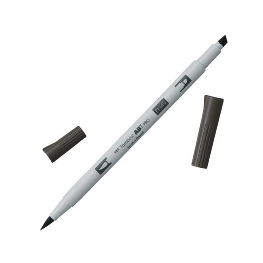 Tombow AB-T PRO Dual Brush Pen Grafik Kalemi Warm Gray 8 N49
