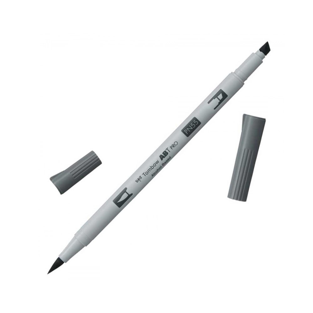 Tombow AB-T PRO Dual Brush Pen Grafik Kalemi Cool Gray 7 N55