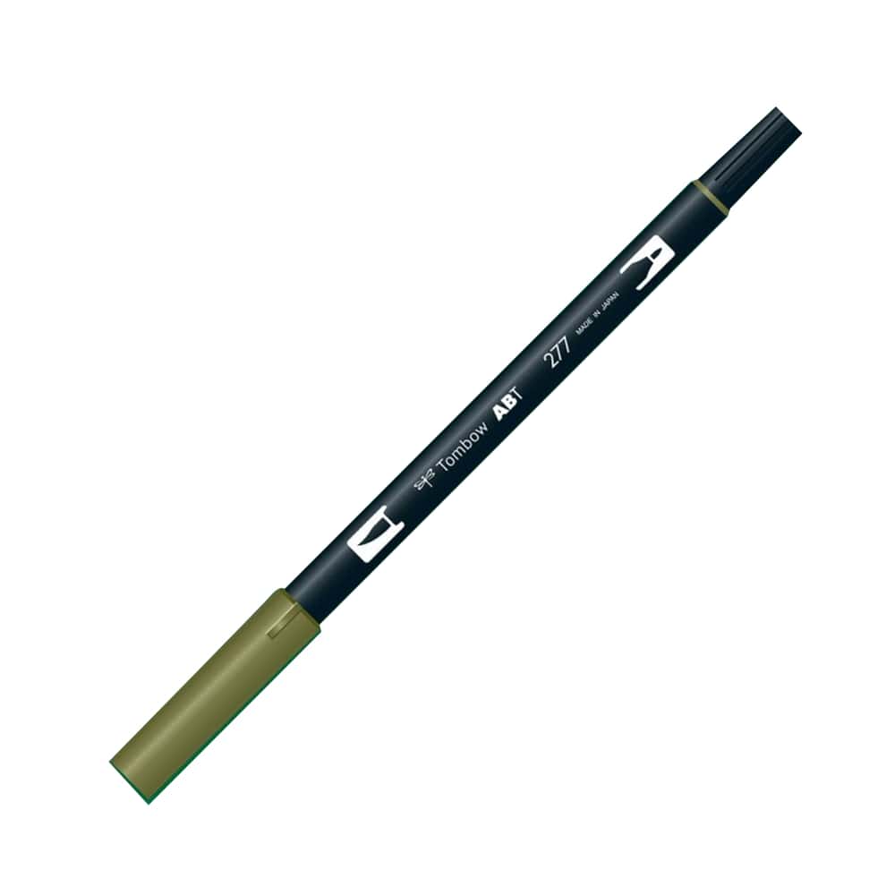 Tombow AB-T Dual Brush Pen Grafik Kalemi Dark Green 277