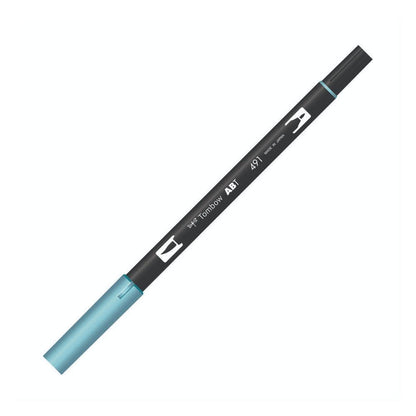Tombow AB-T Dual Brush Pen Grafik Kalemi Glacier Blue 491