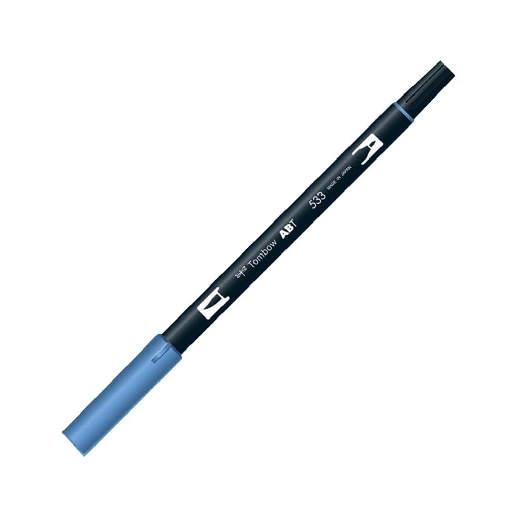 Tombow AB-T Dual Brush Pen Grafik Kalemi Peacock Blue 533