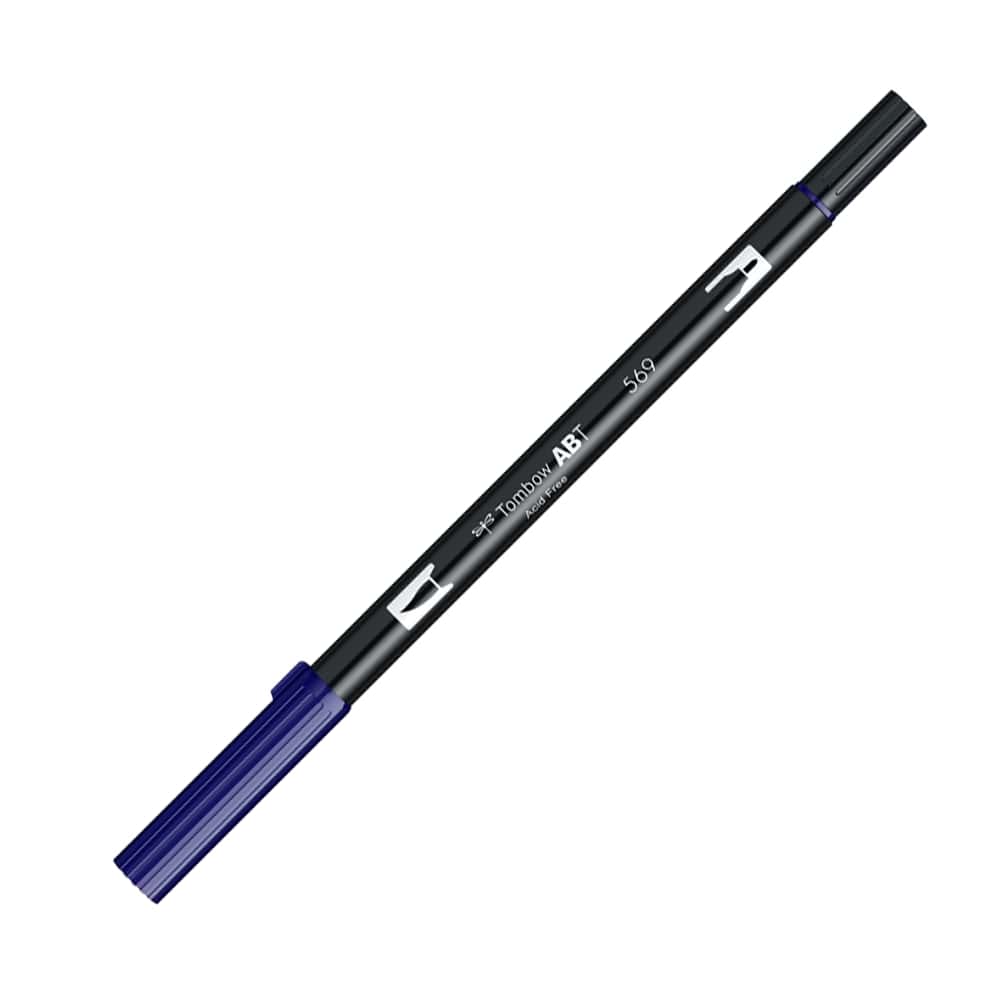 Tombow AB-T Dual Brush Pen Grafik Kalemi Jet Blue 569