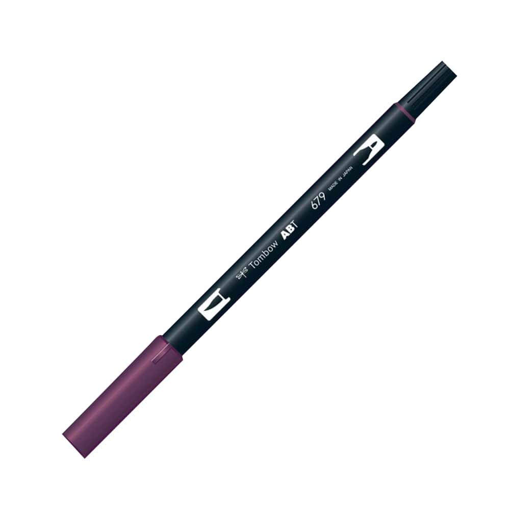 Tombow AB-T Dual Brush Pen Grafik Kalemi Dark Plum679