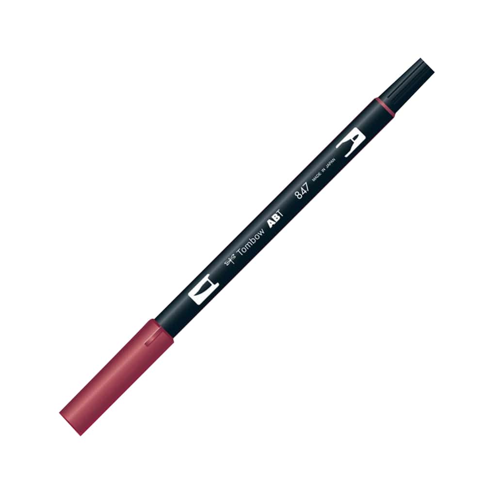 Tombow AB-T Dual Brush Pen Grafik Kalemi Crimson 847