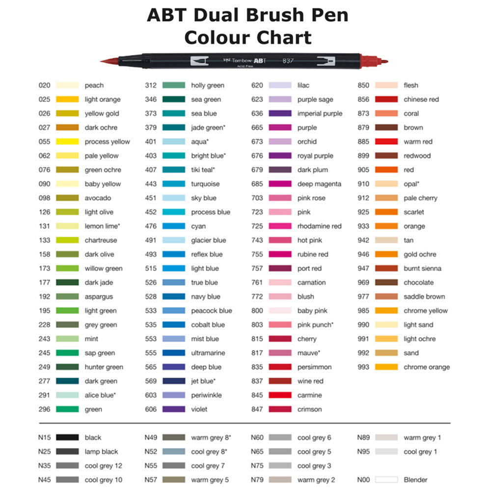 Tombow AB-T Dual Brush Pen Grafik Kalemi Orange 933