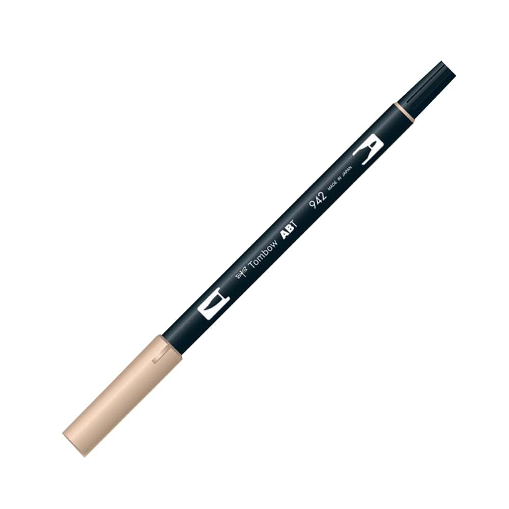 Tombow AB-T Dual Brush Pen Grafik Kalemi Tan 942