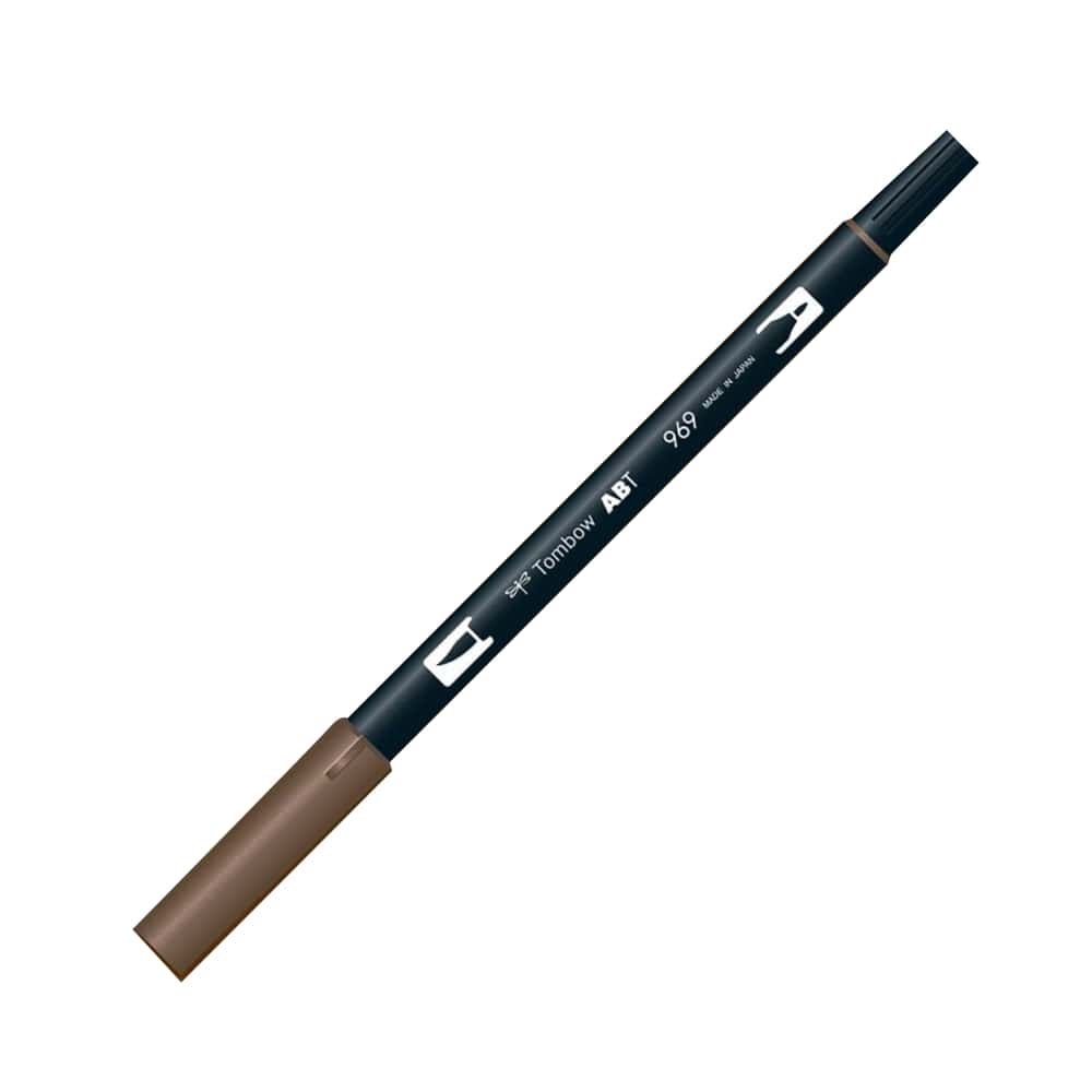Tombow AB-T Dual Brush Pen Grafik Kalemi Chocolate 969
